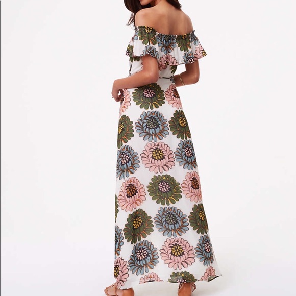 Loft • Floral Magnolia Print Long Maxi Dress - Picture 3 of 8